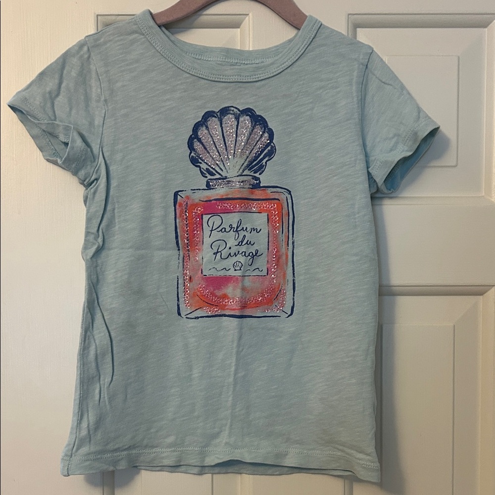 Crewcuts Light Blue Tee with Perfume Graphic
